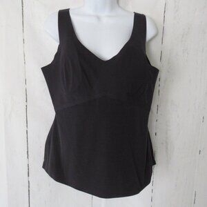 Honey Love Lift Wear Tank Top 2X Black Shapewear Slimming V Neck Plus Size